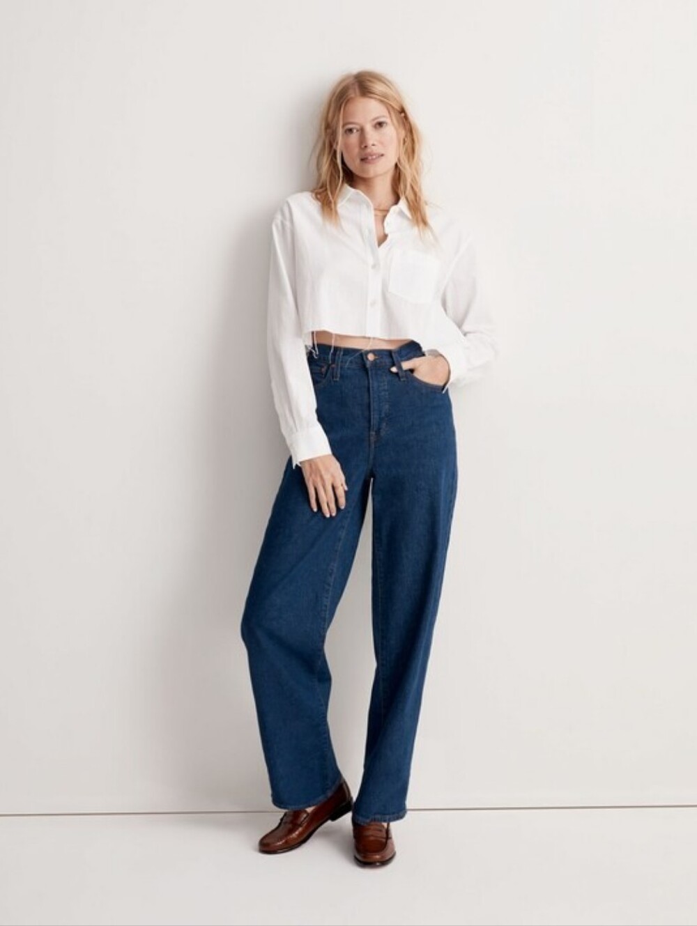 NWOT Madewell The Perfect Vintage Wide-Leg Jean in Fairdale Wash Sz 26 - Picture 1 of 11